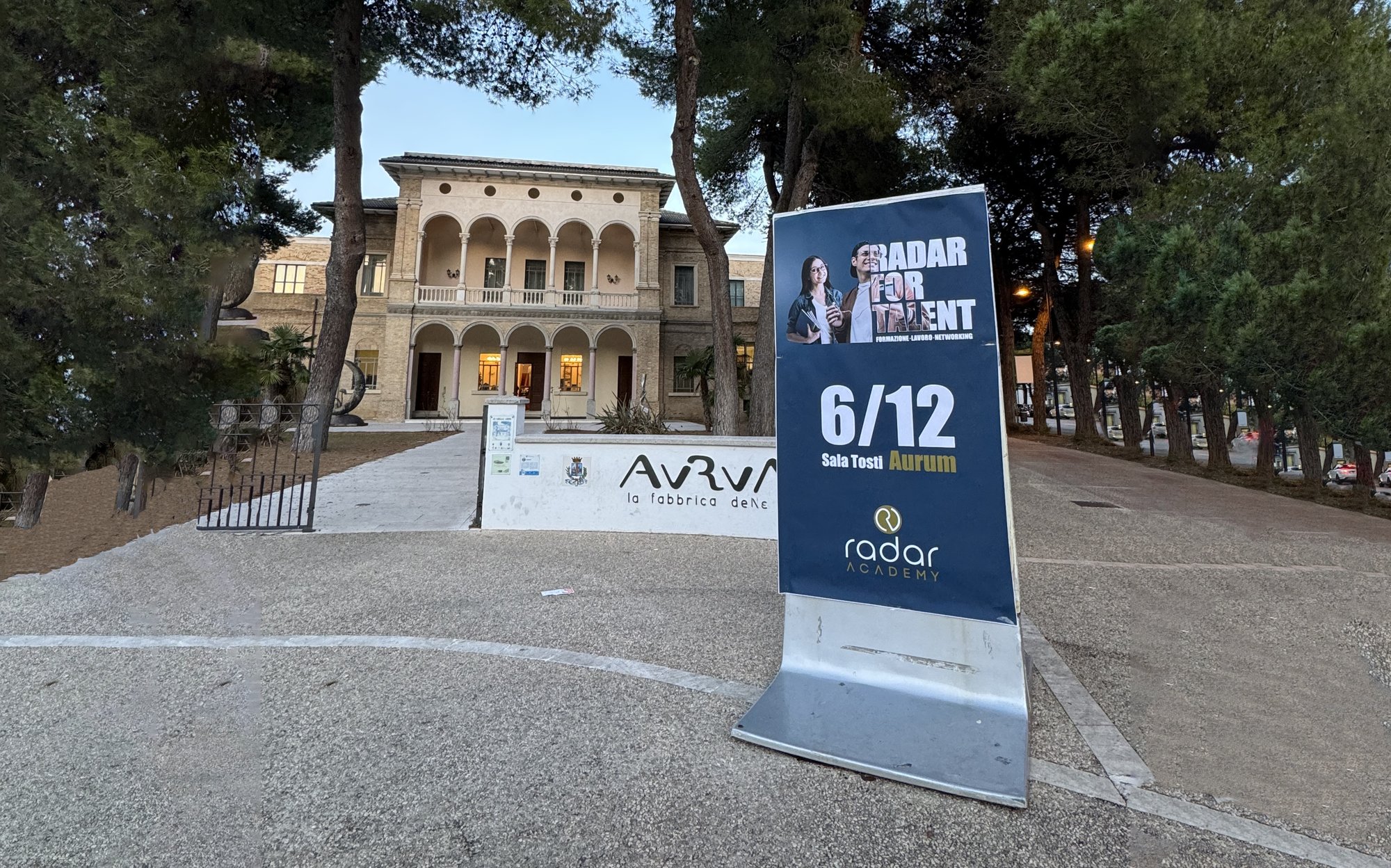 L'Aurum di Pescara dove si è svolto il Radar For Talent 2023